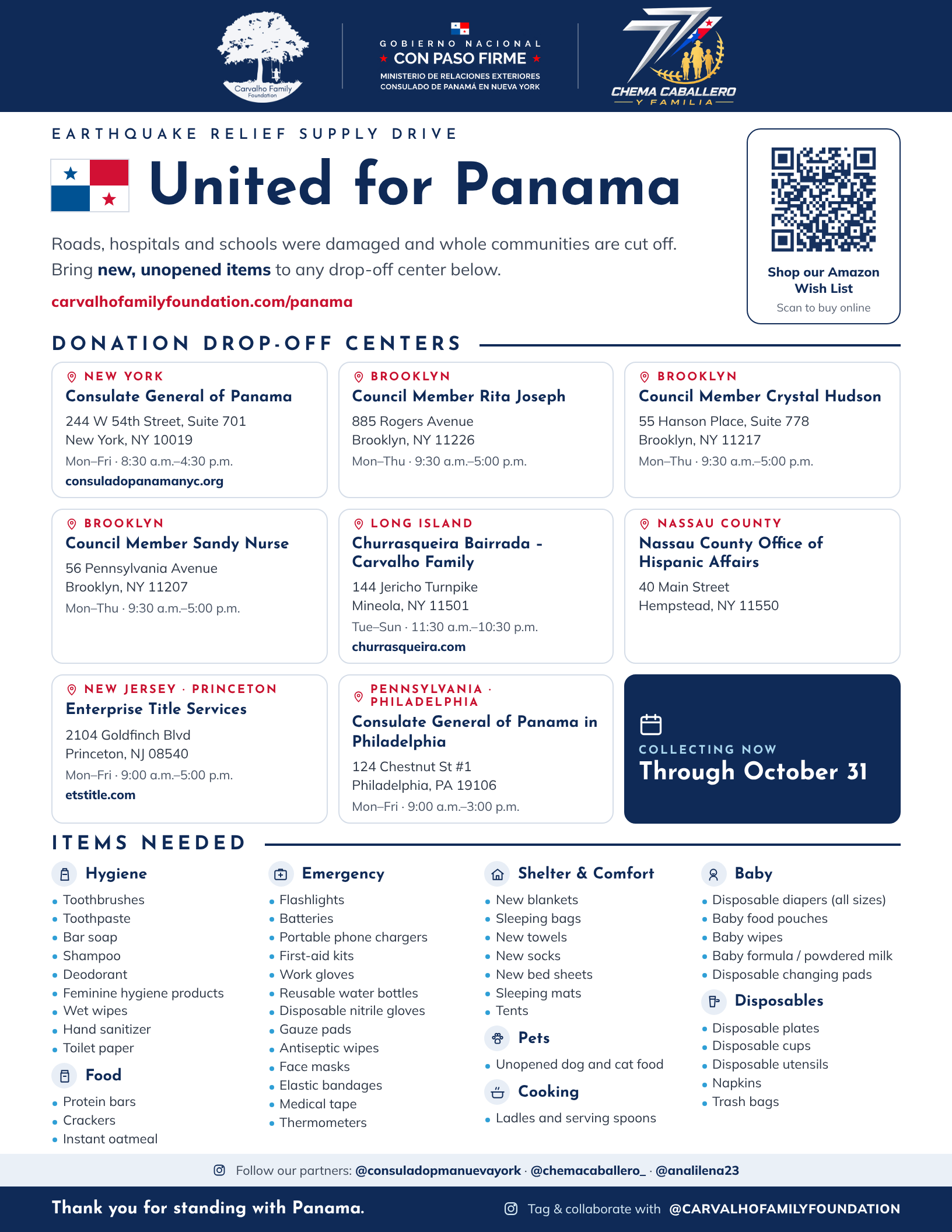 Preview of the United for Panama flyer